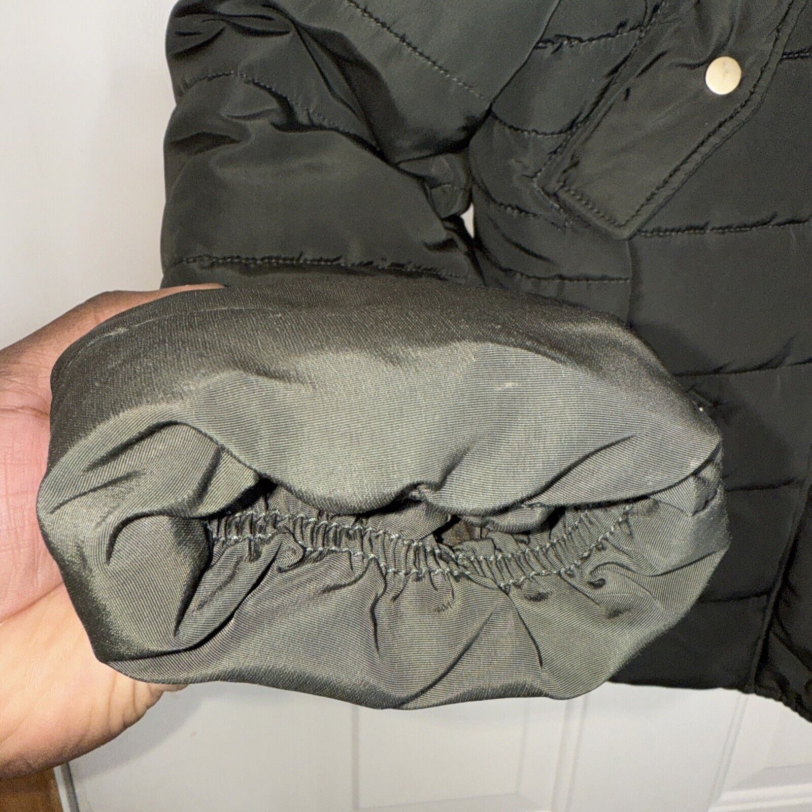 H&M H&M Parka Coat Women’s Size 2 Khaki Green Puffer Jacket Zip Size XS / US 0-2 / IT 36-38 - 3 Thumbnail