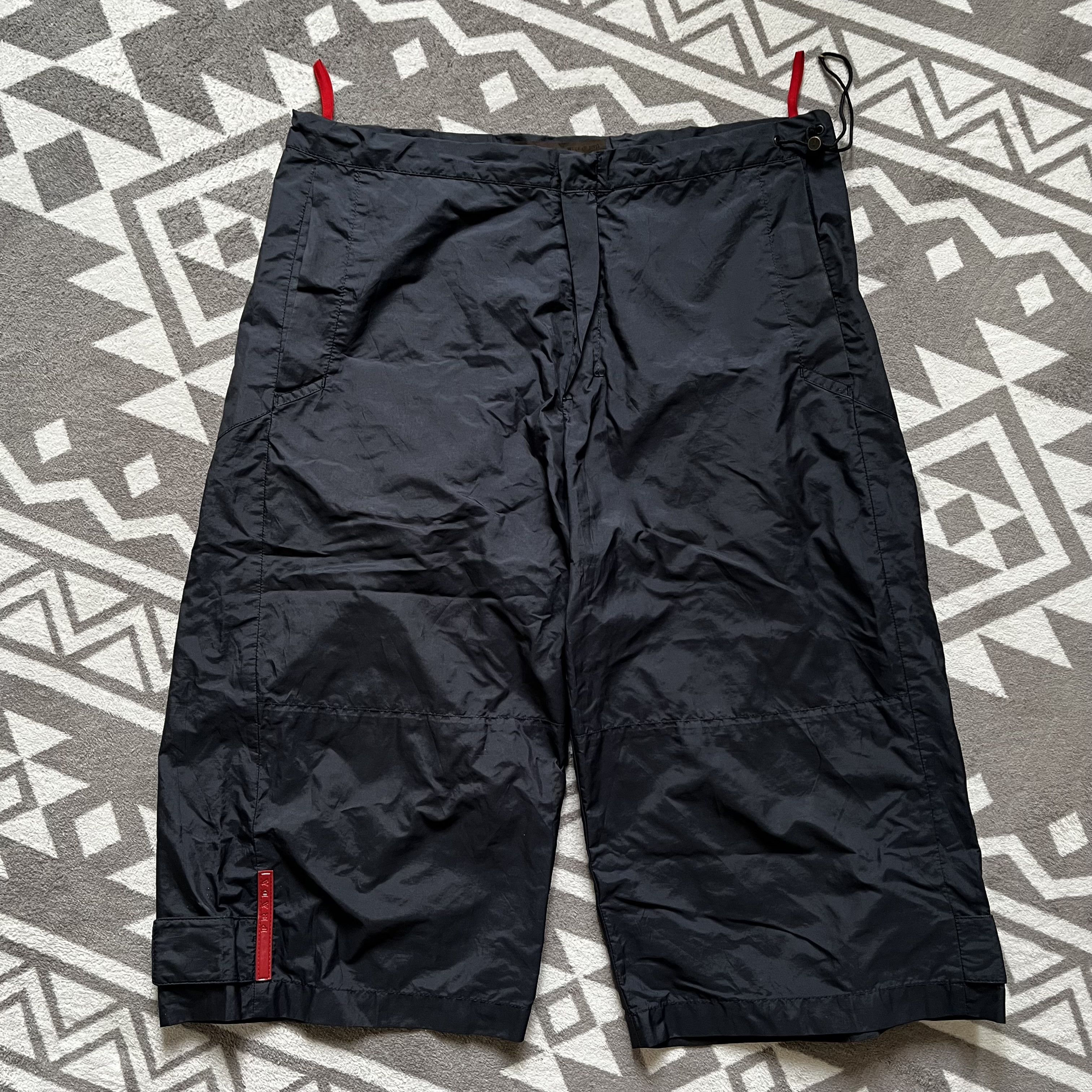 Prada sport jorts red tab