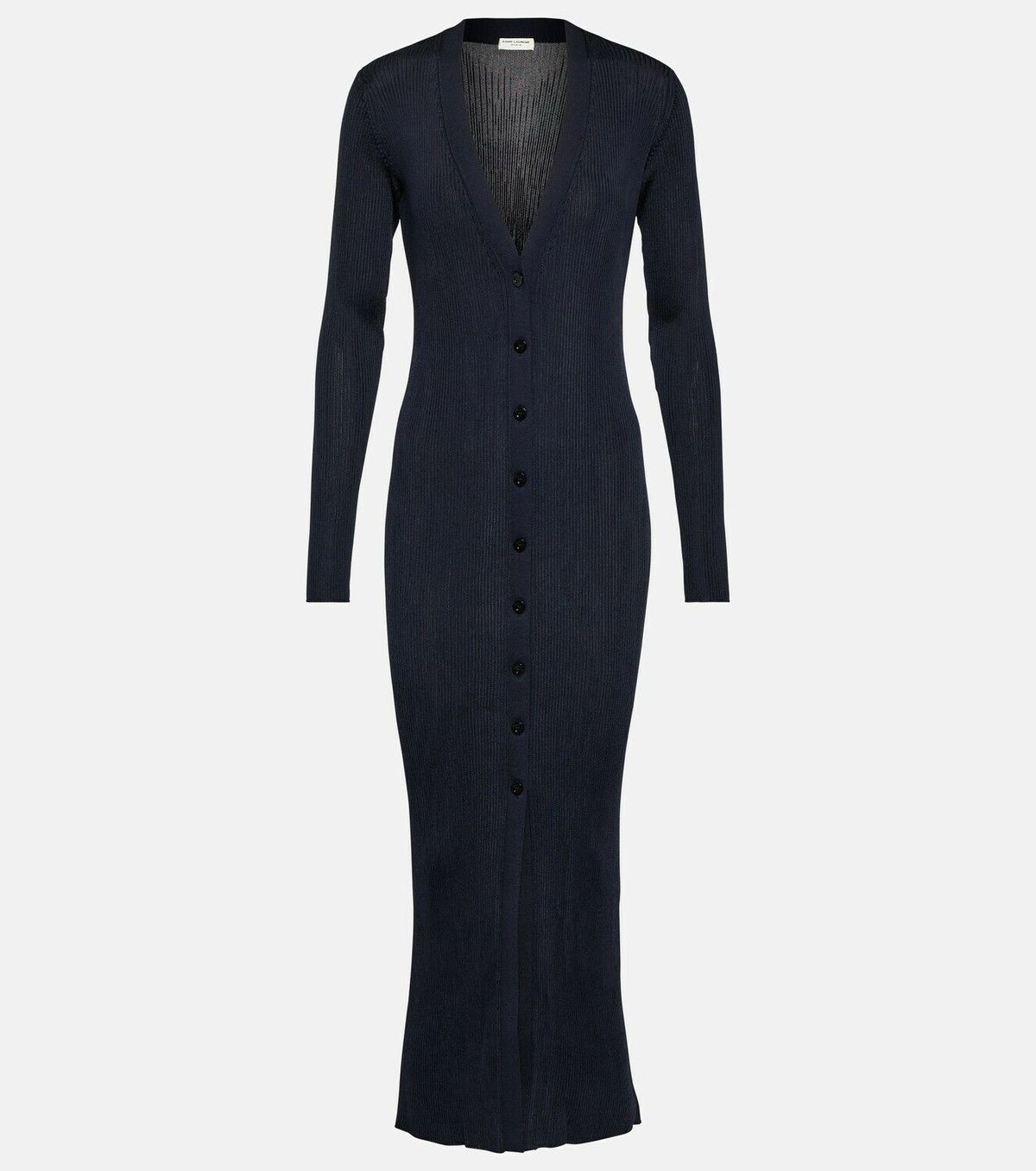 Saint Laurent Paris o1y0126 Maxi Dress in Midnight Blue Size S / US 4 / IT 40 - 1 Thumbnail