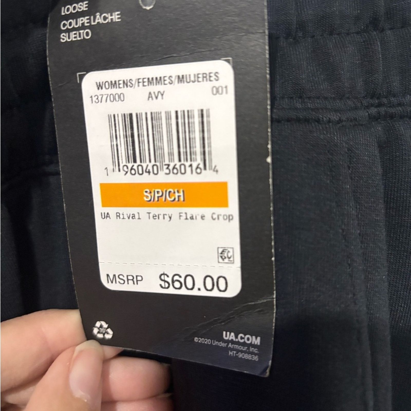 Under Armour Under Armour Black Flare Crop Pants Small Loose Fit Size 28" / US 6 / IT 42 - 3 Thumbnail