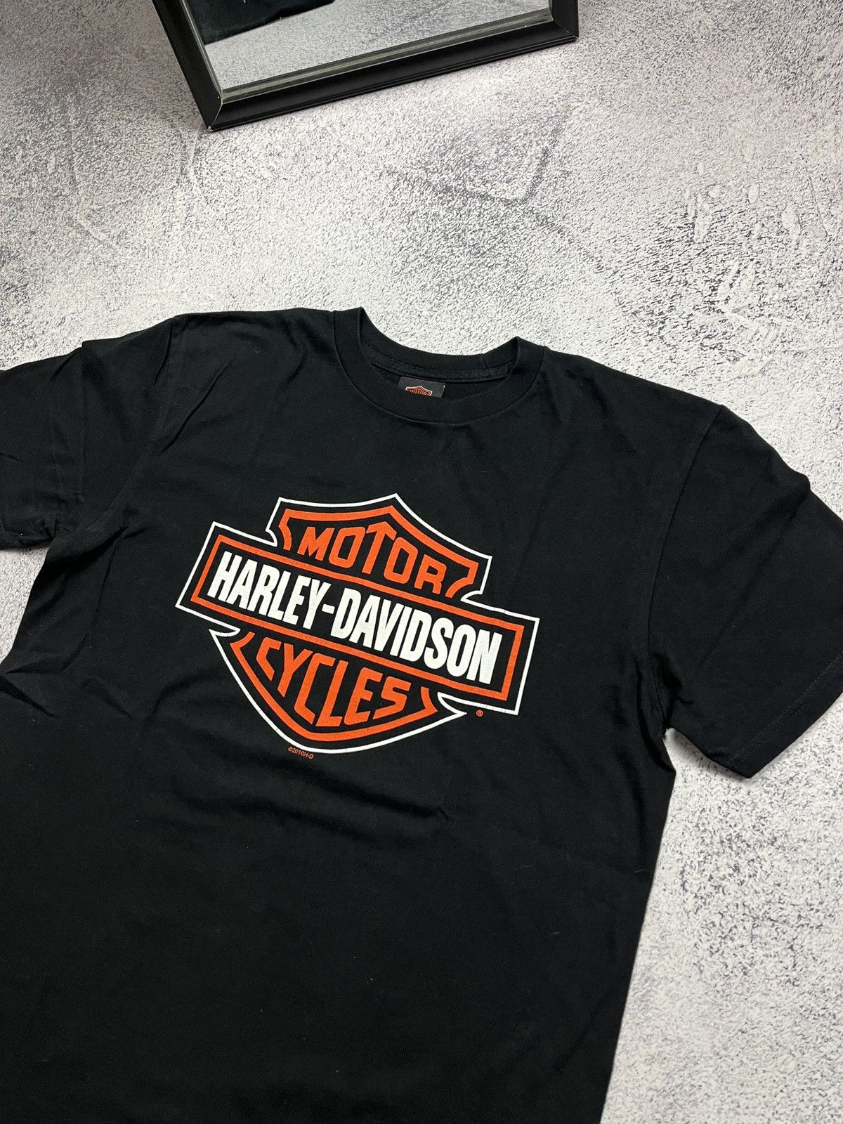 Harley Davidson Vintage 00’s Harley Davidson Big Logo T Shirt Swtitzerland Size US L / EU 52-54 / 3 - 4 Thumbnail