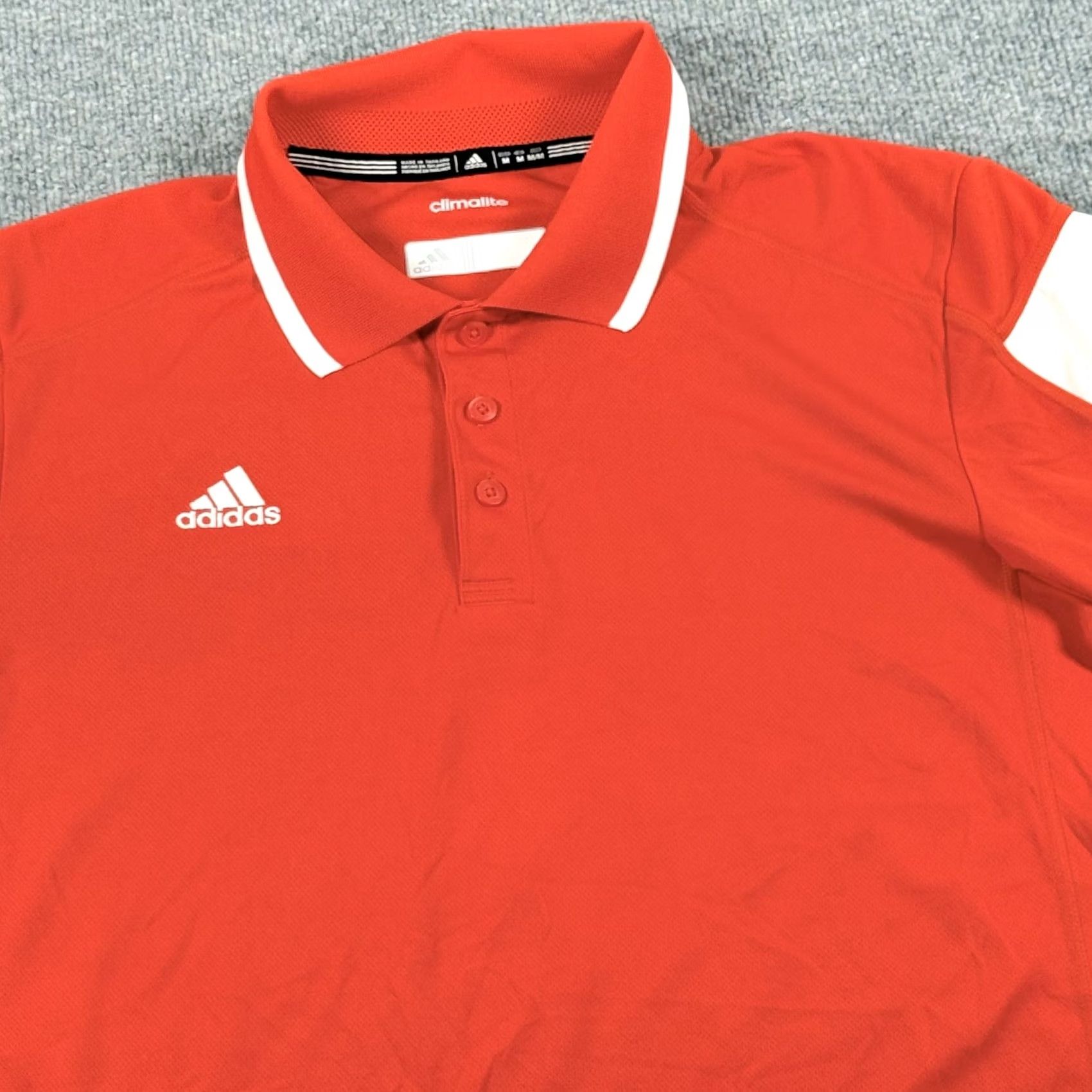 Adidas Adidas Polo Shirt Mens Medium Orange Climalite Athletic Performan Golf NCAA Tigers Size US M / EU 48-50 / 2 - 2 Thumbnail