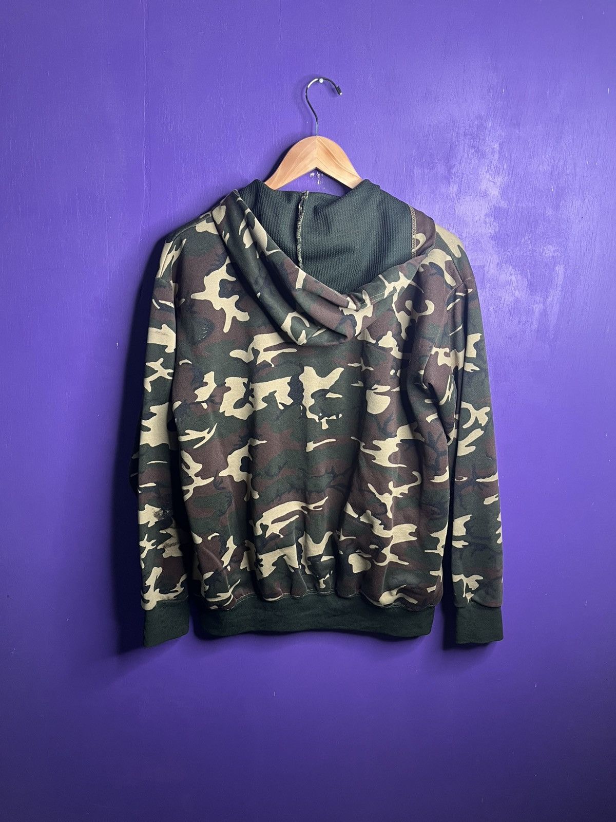 Vintage Vintage 80s Thermal lined zip up camo hoodie Size US L / EU 52-54 / 3 - 2 Thumbnail