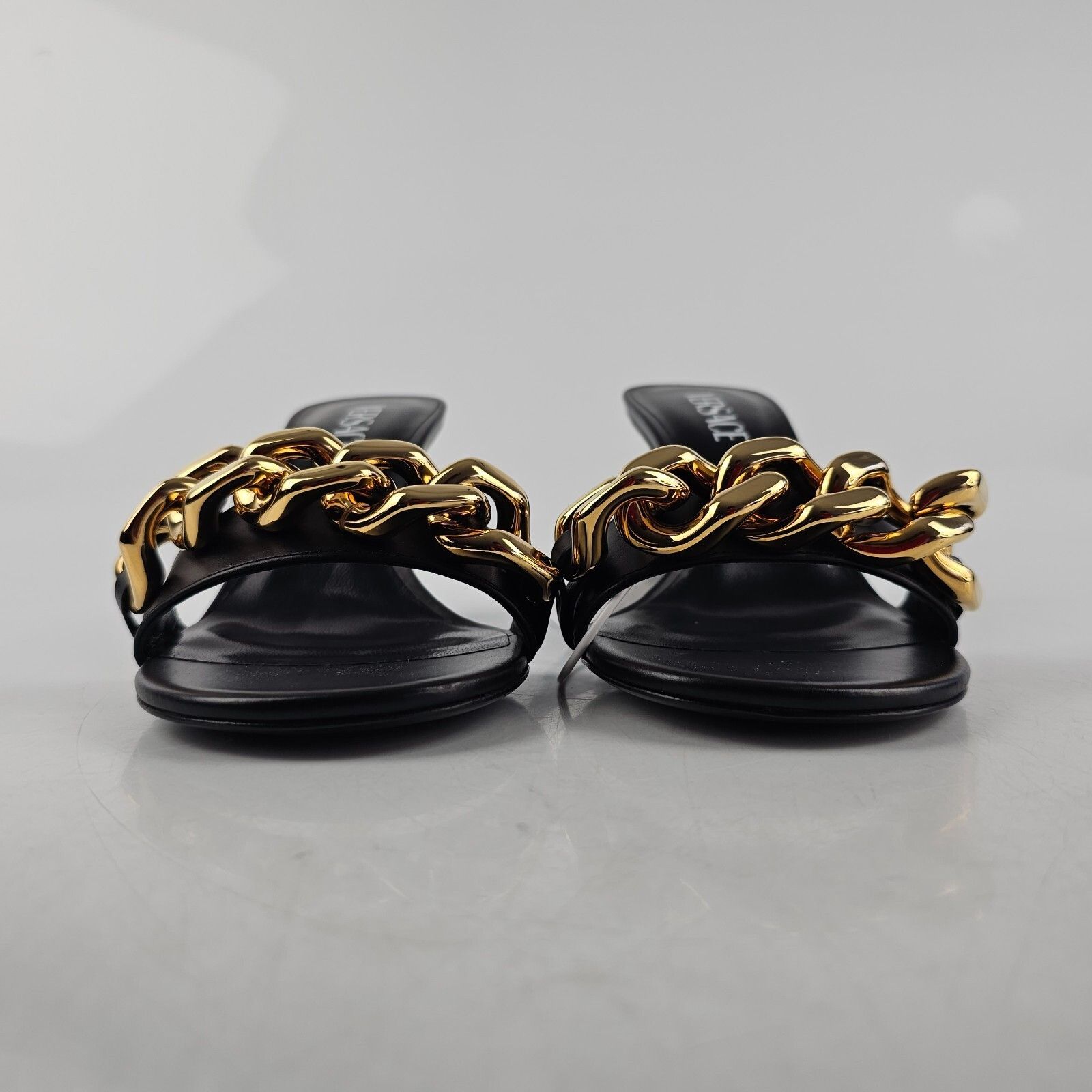 Versace VERSACE Chain 70mm Black Mules New Size 37 US 7 Size US 7 / IT 37 - 4 Thumbnail
