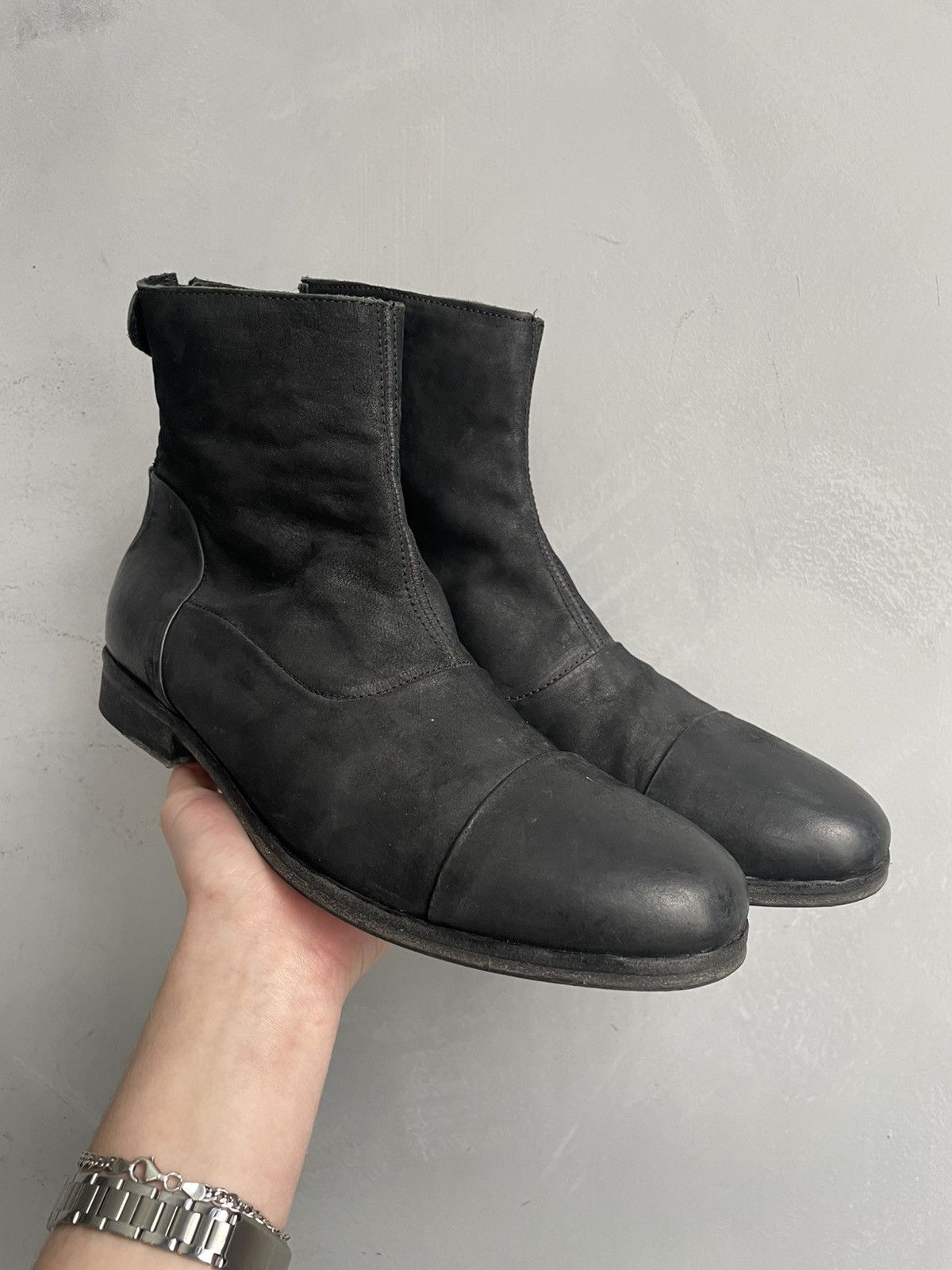 Hedi Slimane Rare black opium leather hedi slimane style zipper boots Size US 8 / EU 41 - 2 Thumbnail