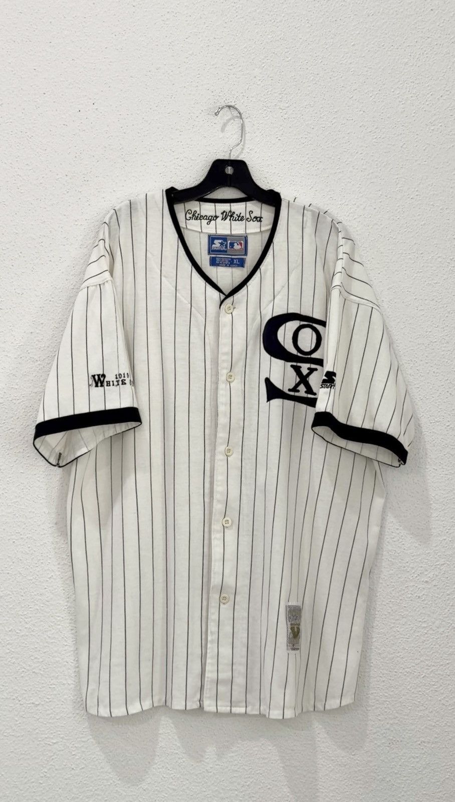 Starter Vintage 90s Chicago White Sox Starter Pinstripe Jersey XL Size US XL / EU 56 / 4 - 1 Thumbnail