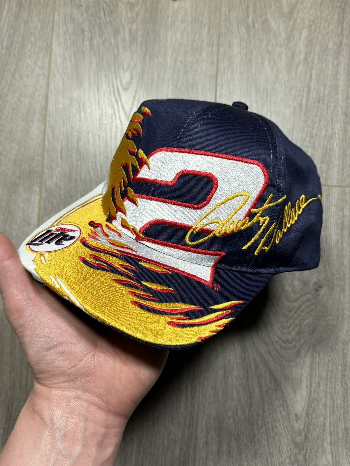 Chase Authentics × Vintage Vintage Rusty Wallace Flaming Miller Lite Nascar Snapback Size ONE SIZE - 4 Thumbnail