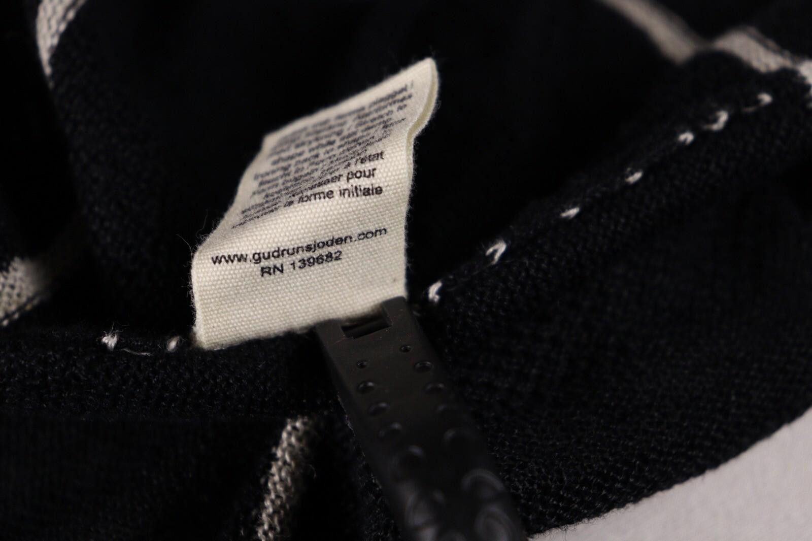 Designer Gudrun Sjoden Black Linen Stripe Knit Sweater Size S / M Size M / US 6-8 / IT 42-44 - 10 Thumbnail