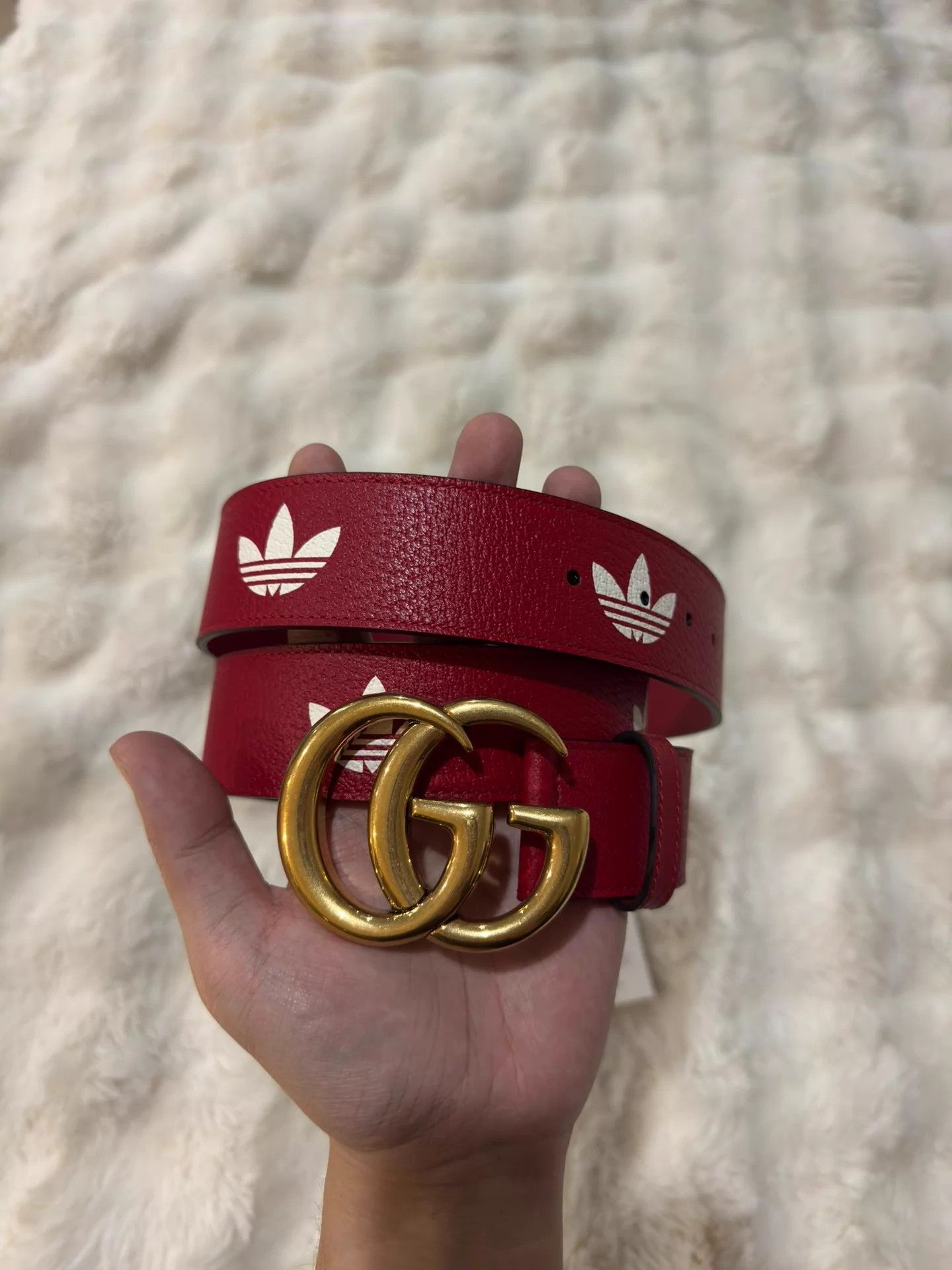 Gucci Gucci Double G Red Belt 100 New With Tags Size ONE SIZE - 1 Thumbnail