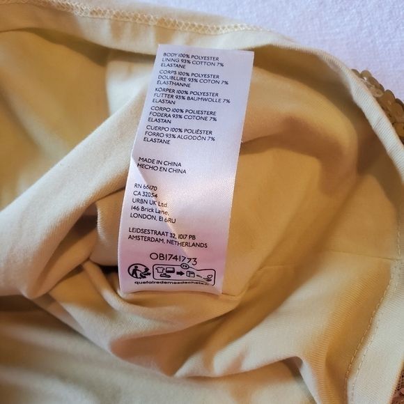 Anthropologie Anthropologie Sequin Gold Lined Sz. M Tube Top Size M / US 6-8 / IT 42-44 - 7 Thumbnail