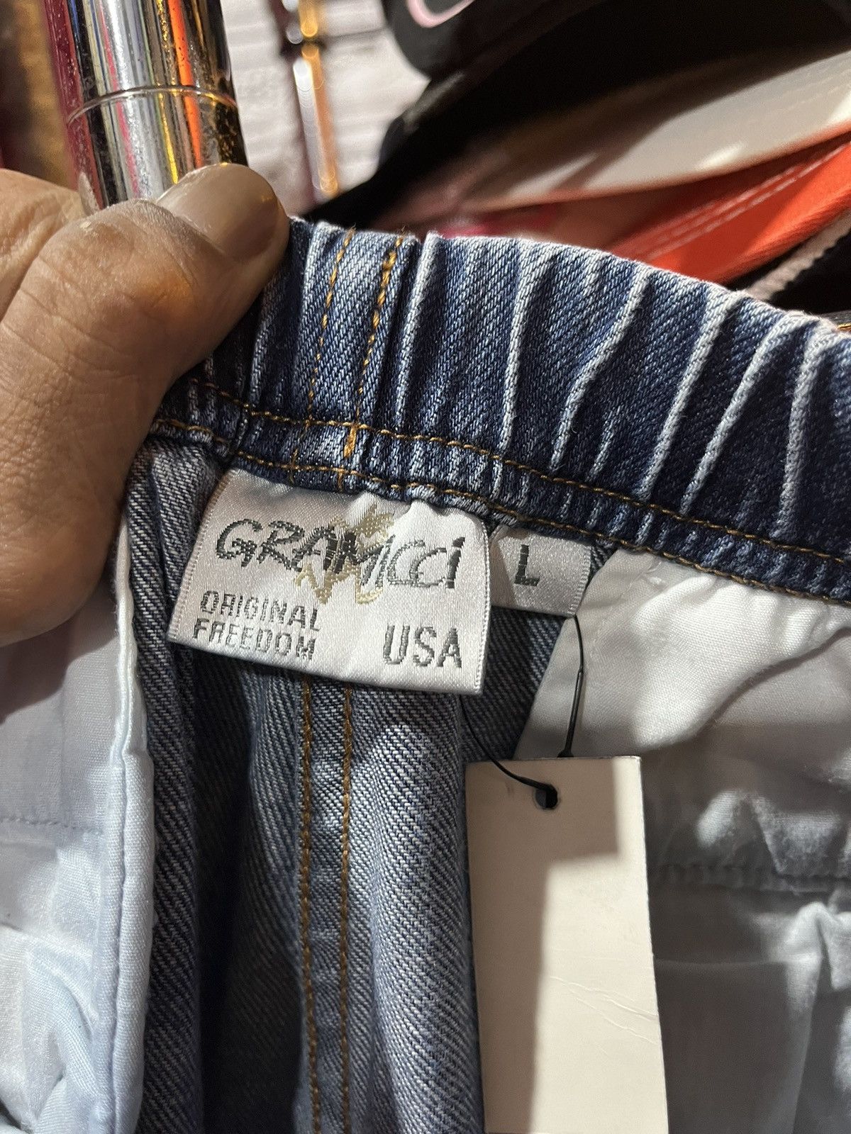 Gramicci Gramicci Regular Straight Blue Denim Camping Pant Logo Size US 32 / EU 48 - 5 Thumbnail