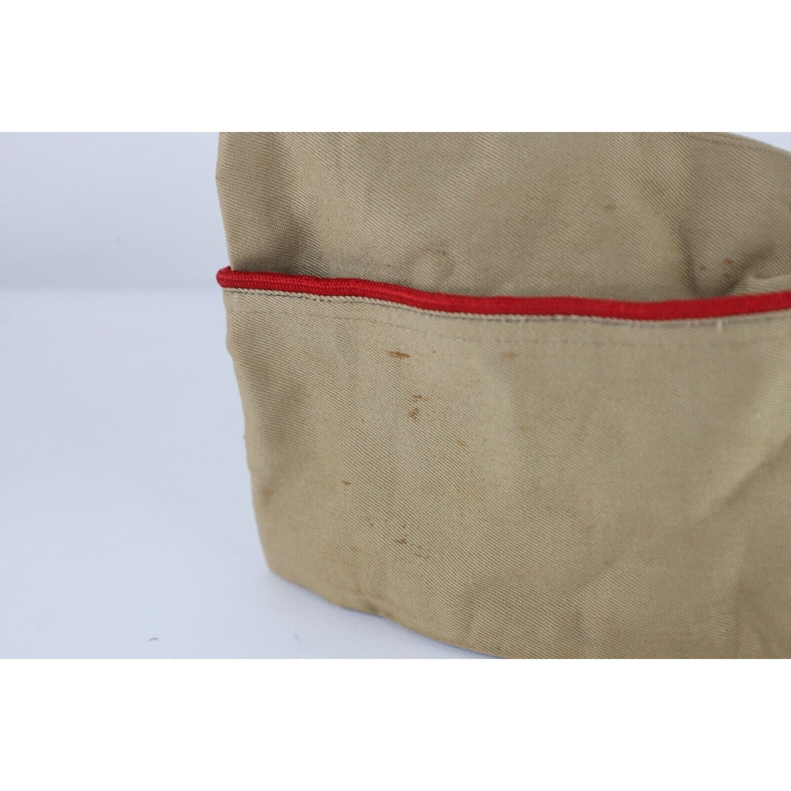 Vintage Vintage 50s 1952 Korean War Khaki M-1950 Garrison Cap Hat Size ONE SIZE - 4 Thumbnail