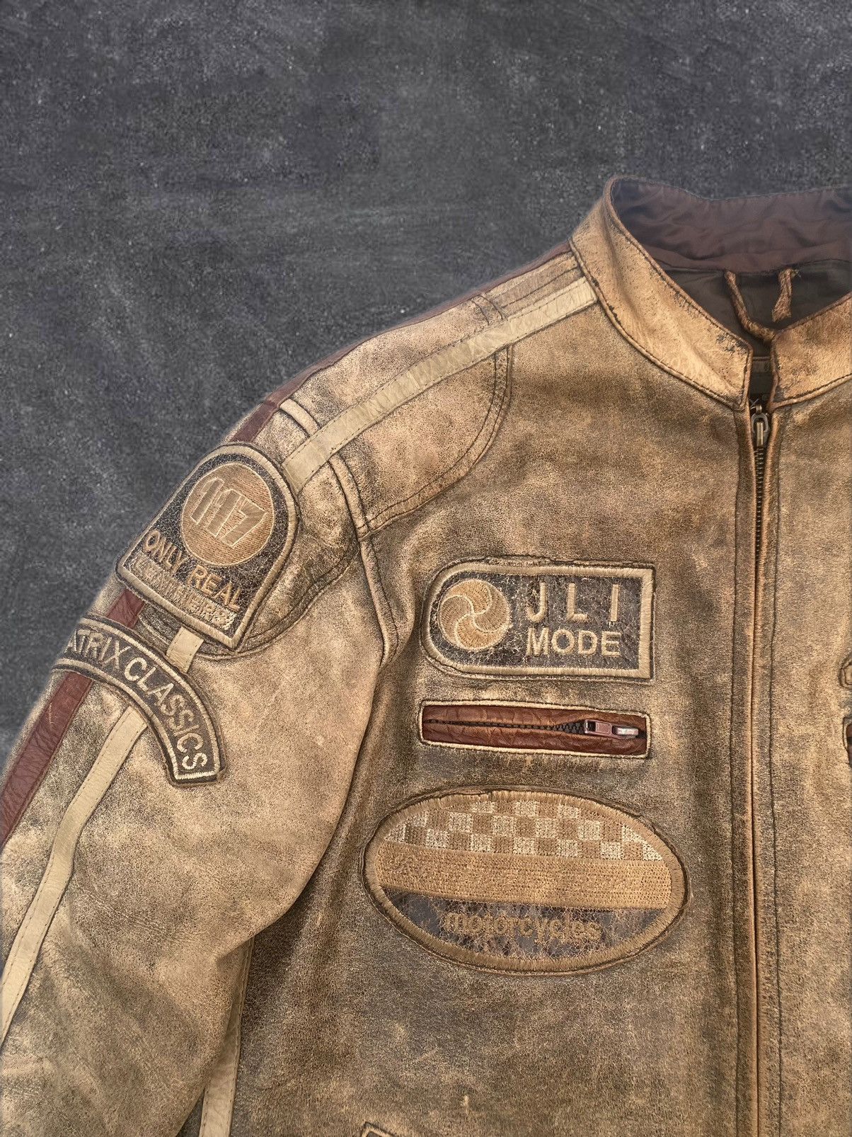 Vintage Vintage Y2K leather racing jacket MOTO Aviatrix Size US L / EU 52-54 / 3 - 5 Thumbnail