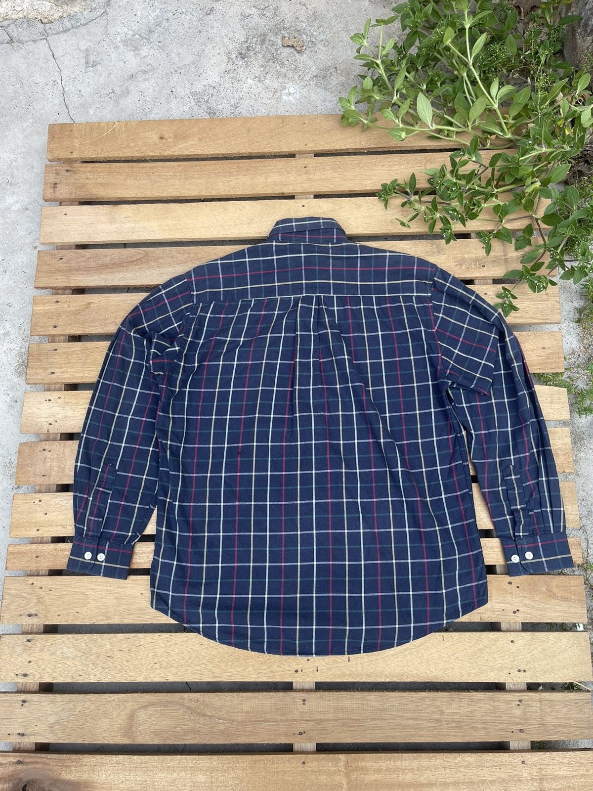 Burberry Vintage Burberrys Navy Plaid Button-Down Shirt Size US S / EU 44-46 / 1 - 2 Thumbnail