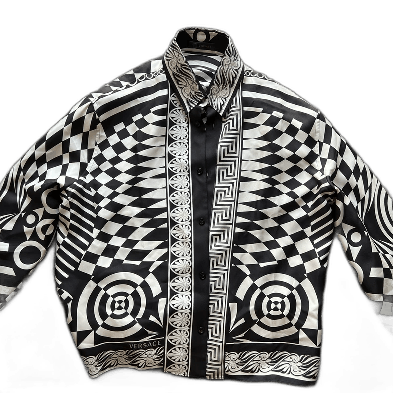 Versace Versace Silk Printed Long Sleeve Shirt - dmc Size M / US 6-8 / IT 42-44 - 1 Thumbnail