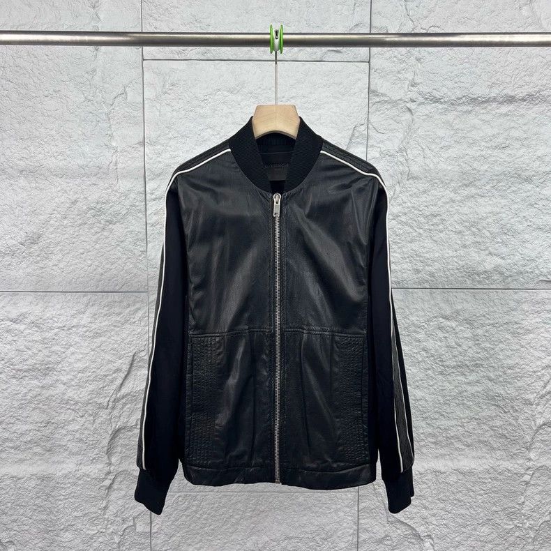 Givenchy Givenchy Black genuine leather pieced zipper jacket, size Size US L / EU 52-54 / 3 - 1 Thumbnail