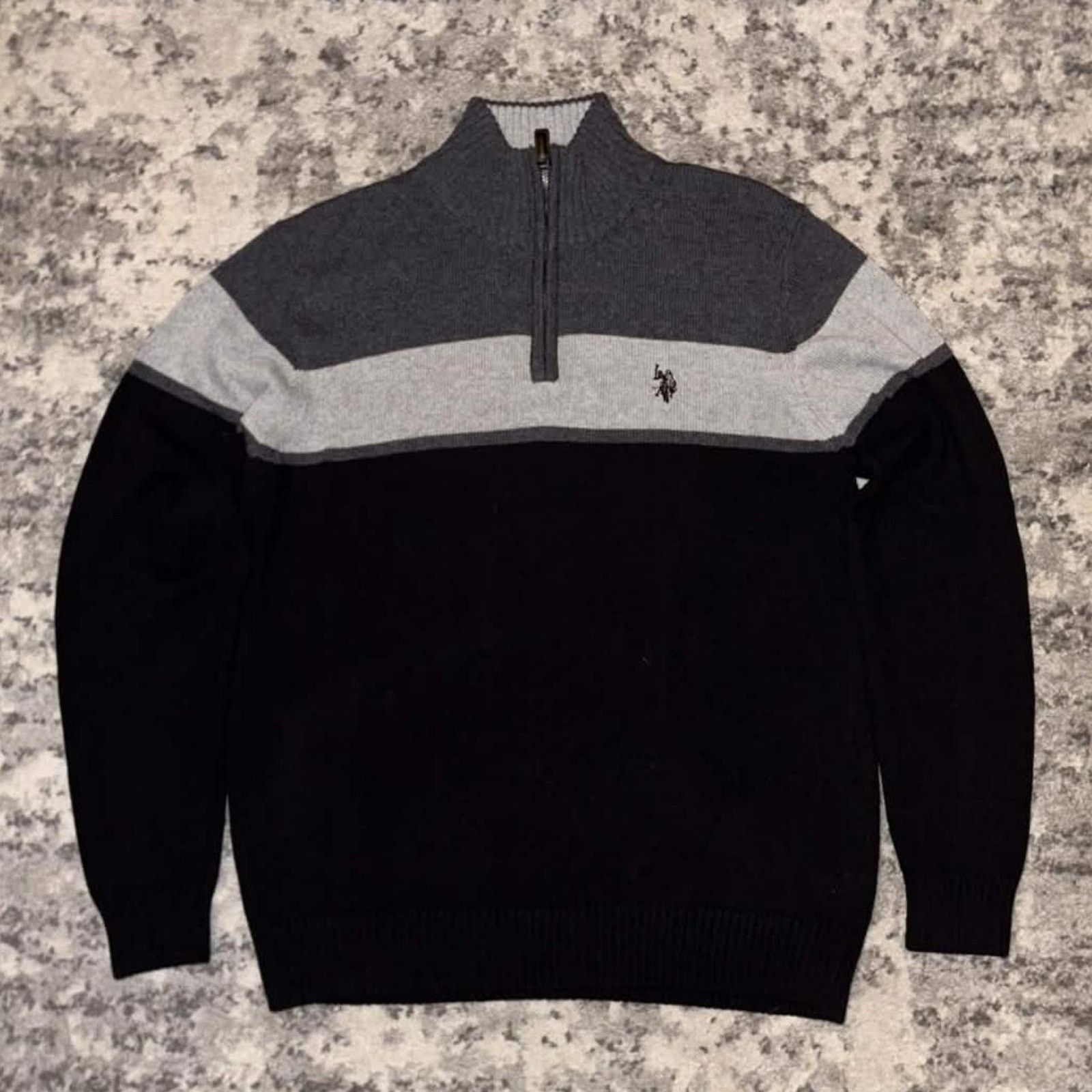 U.S. Polo Assn. U.S. Polo Assn. Knit Quarter Zip Jacket Size US M / EU 48-50 / 2 - 1 Thumbnail