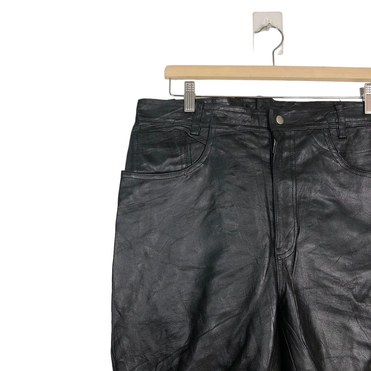 Genuine Leather 🔥90’s Riot Bowcut Design Genuine Leather Pants Union Made Size US 34 / EU 50 - 6 Thumbnail