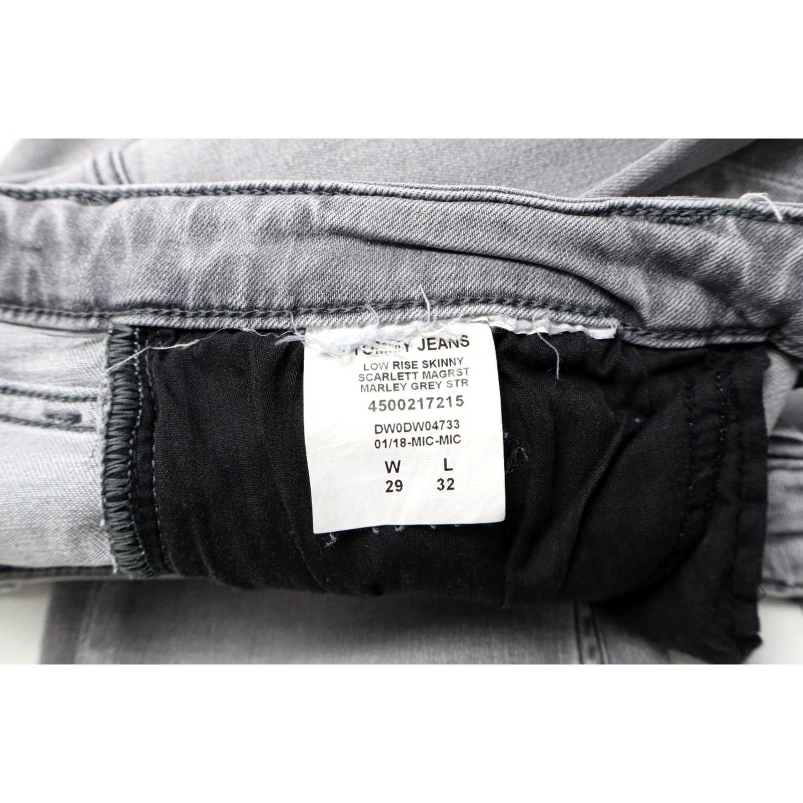 Tommy Hilfiger TOMMY HILFIGER Jeans Scarlett Low Rise Skinny Grey Women's W29/L32 Denim Marlet Slim Fit Grey Size 29" - 6 Thumbnail