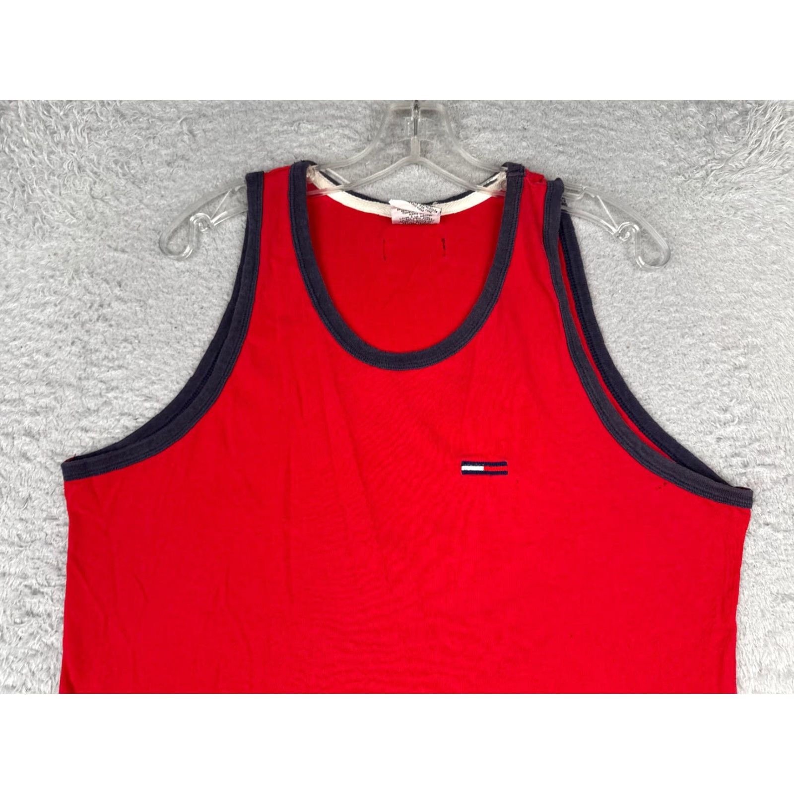 Tommy Hilfiger Tommy Hilfiger Jeans Shirt Adult Large Red Tank Sleeveless Cotton READ Size US L / EU 52-54 / 3 - 4 Thumbnail