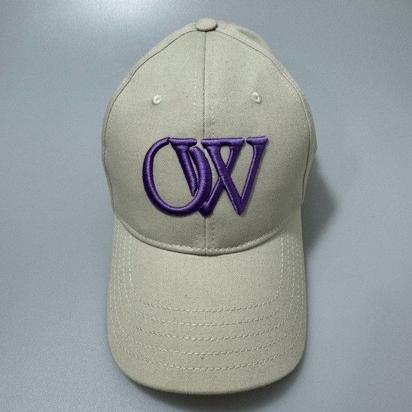 Off-White Off-White OW Logo Baseball Cap Hat White Lilac Size ONE SIZE - 2 Thumbnail