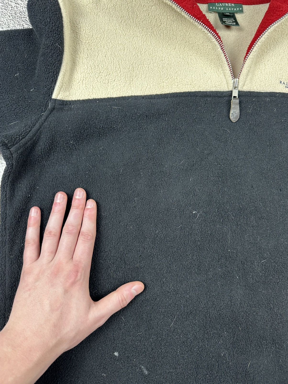 Lauren Ralph Lauren Vintage Lauren Ralph Lauren Zip Fleece Distressed Y2K Size US M / EU 48-50 / 2 - 9 Thumbnail