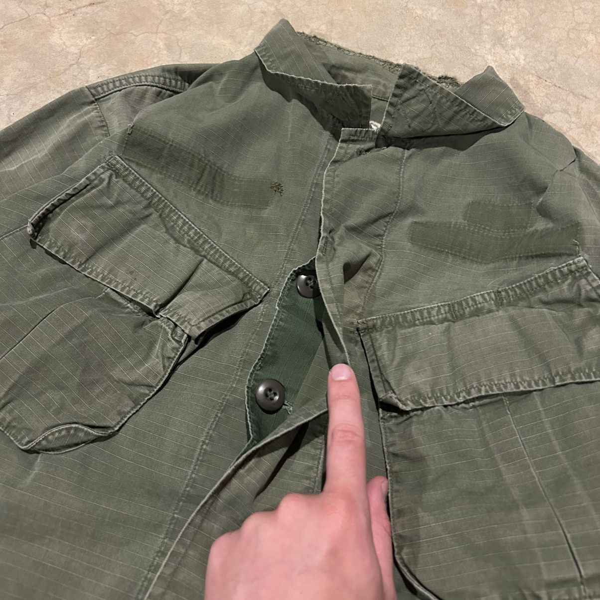 Vintage Vintage OG-107 Vietnam War Ripstop Poplin Slant Pocket Shirt Size US M / EU 48-50 / 2 - 5 Thumbnail