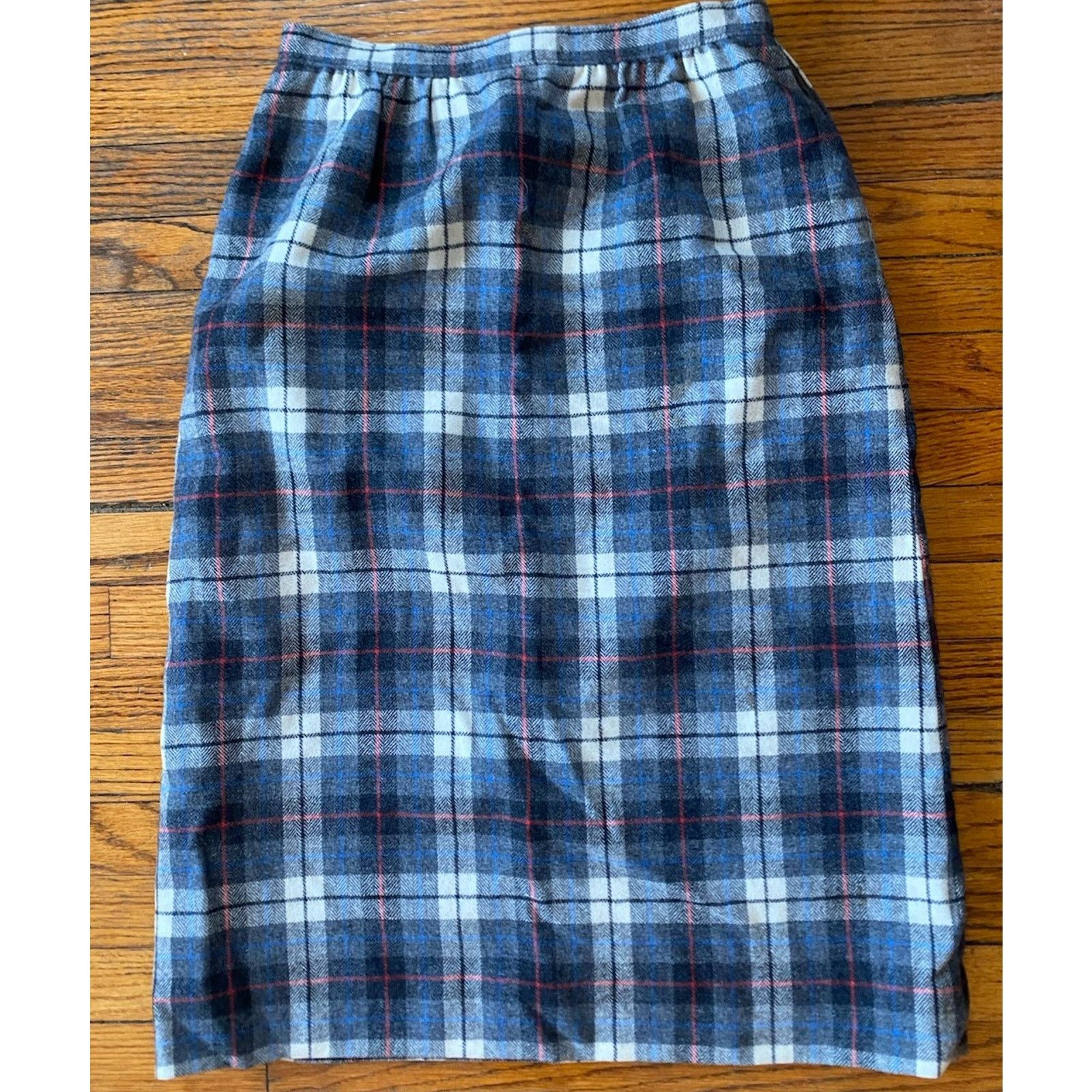 Pendleton VTG USA 60 70 Pendleton Gray Plaid Wool Lined Skirt Women 10 Size 32" / US 10 / IT 46 - 5 Thumbnail