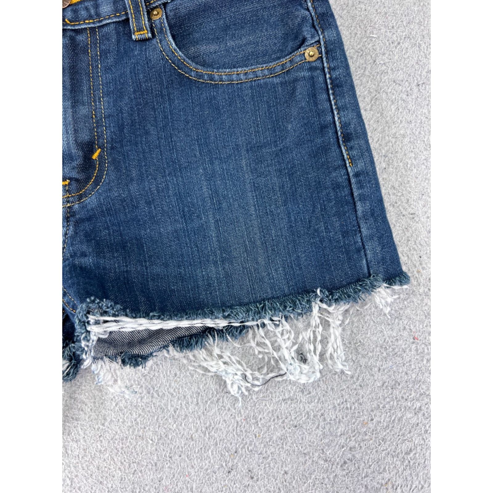 Denime Classic Denim Shorts Womens 32 Blue Denim Jean Distressed Cutoff Cotton 29x4.5 Size 24" / US 00 / IT 34 - 2 Thumbnail