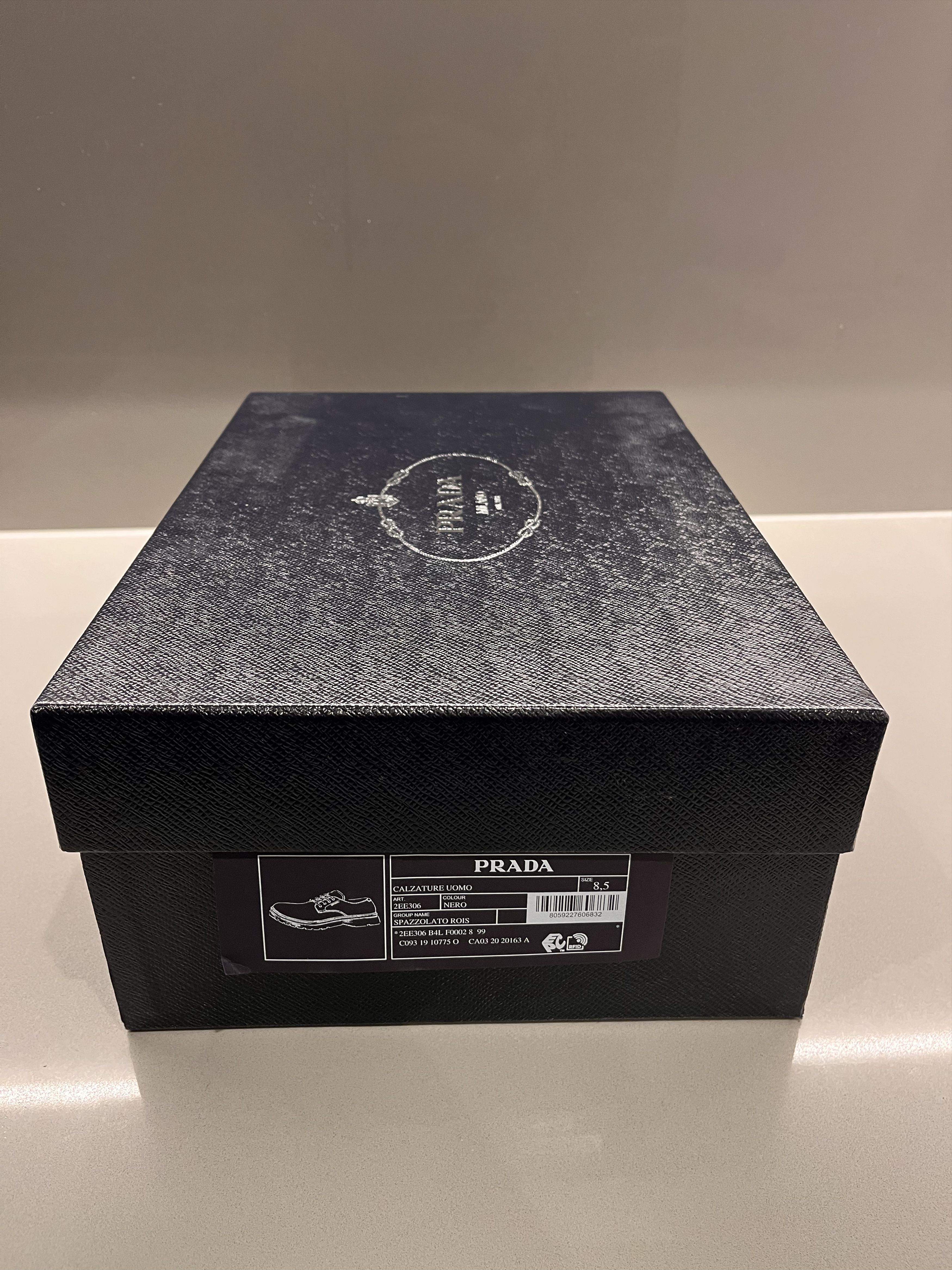 Prada 2EE306 Black Leather Chunky Derby Shoes Size US 9.5 / EU 42-43 - 7 Thumbnail