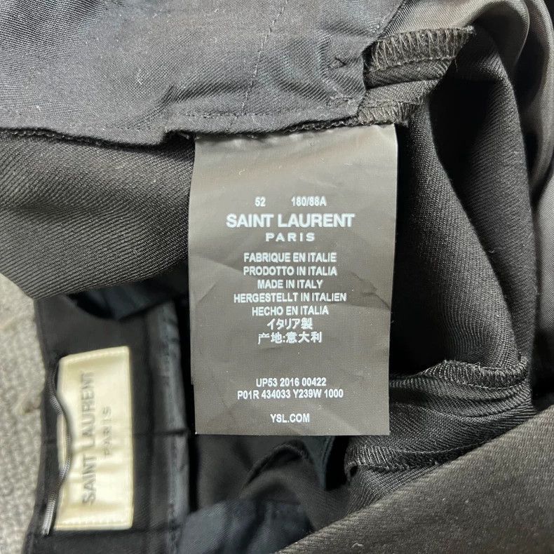 Saint Laurent Paris Saint Laurent Paris 16fw wool micro flared suit pants-2506 Size US 32 / EU 48 - 4 Thumbnail