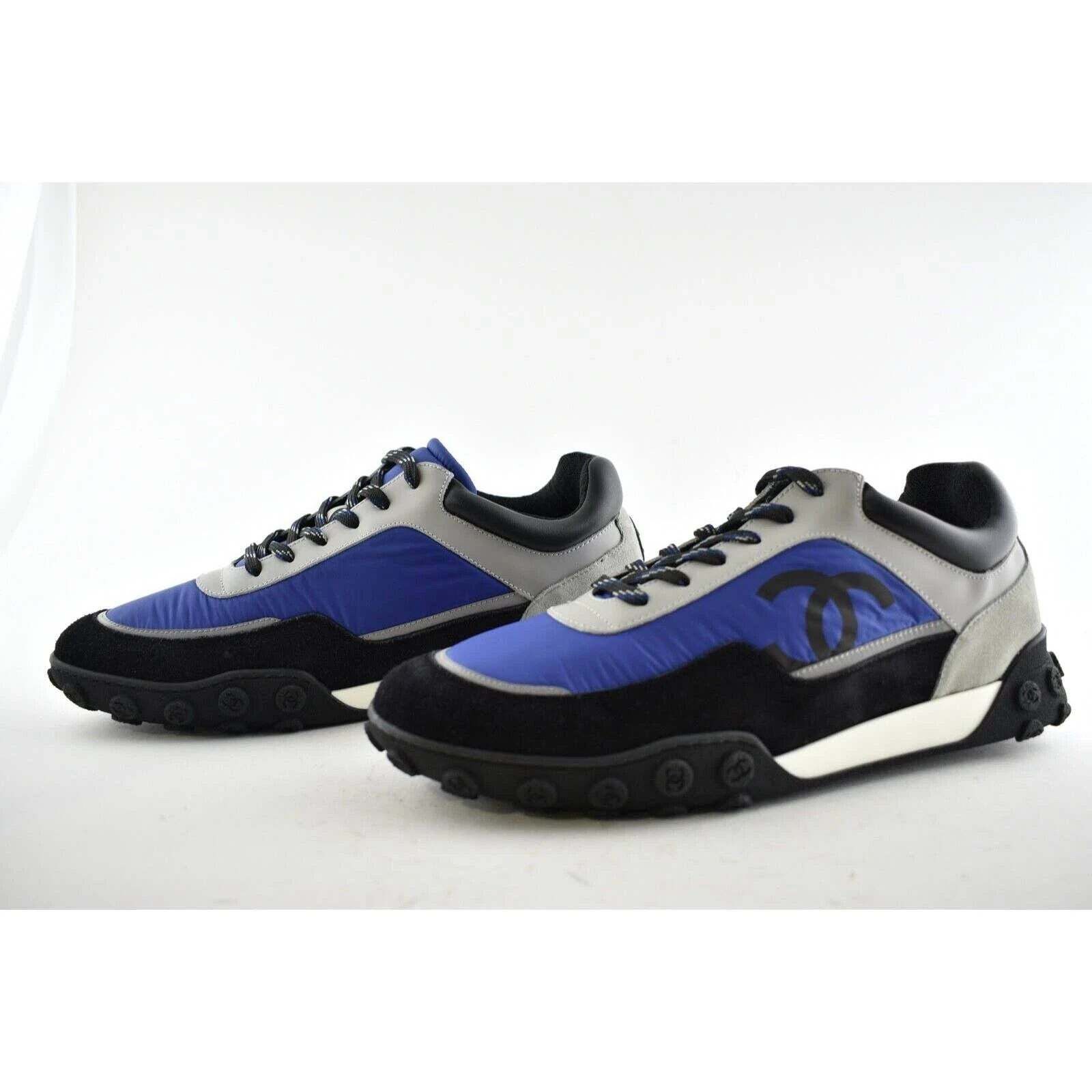 Chanel Chanel Mens 18B Nylon Lace Low Top Trainer Sneaker 43 10 Size US 10 / EU 43 - 8 Thumbnail