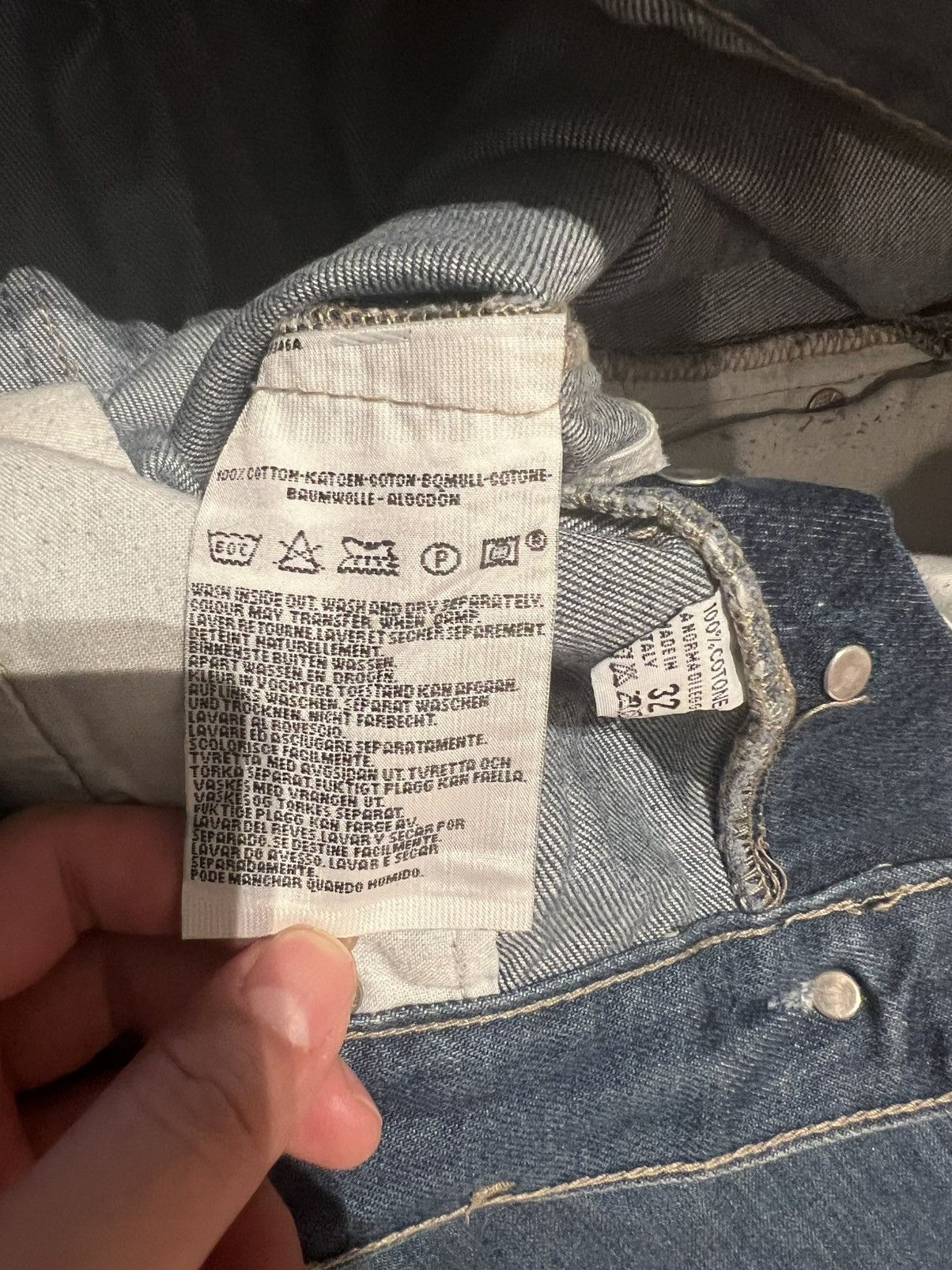Levi's Levi’s Engineer Italy/UK dual Made Cinch Back Button Fly Size US 32 / EU 48 - 6 Thumbnail