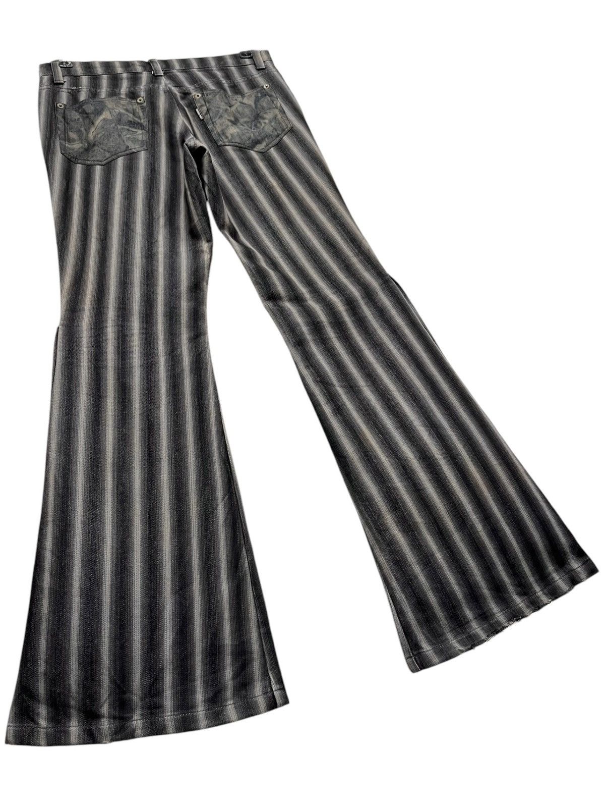 Tornado Mart 🔥TORNADO MART Shadow Stripes Poly-Coat Cotton ULTRA FLARE Size US 30 / EU 46 - 2 Thumbnail