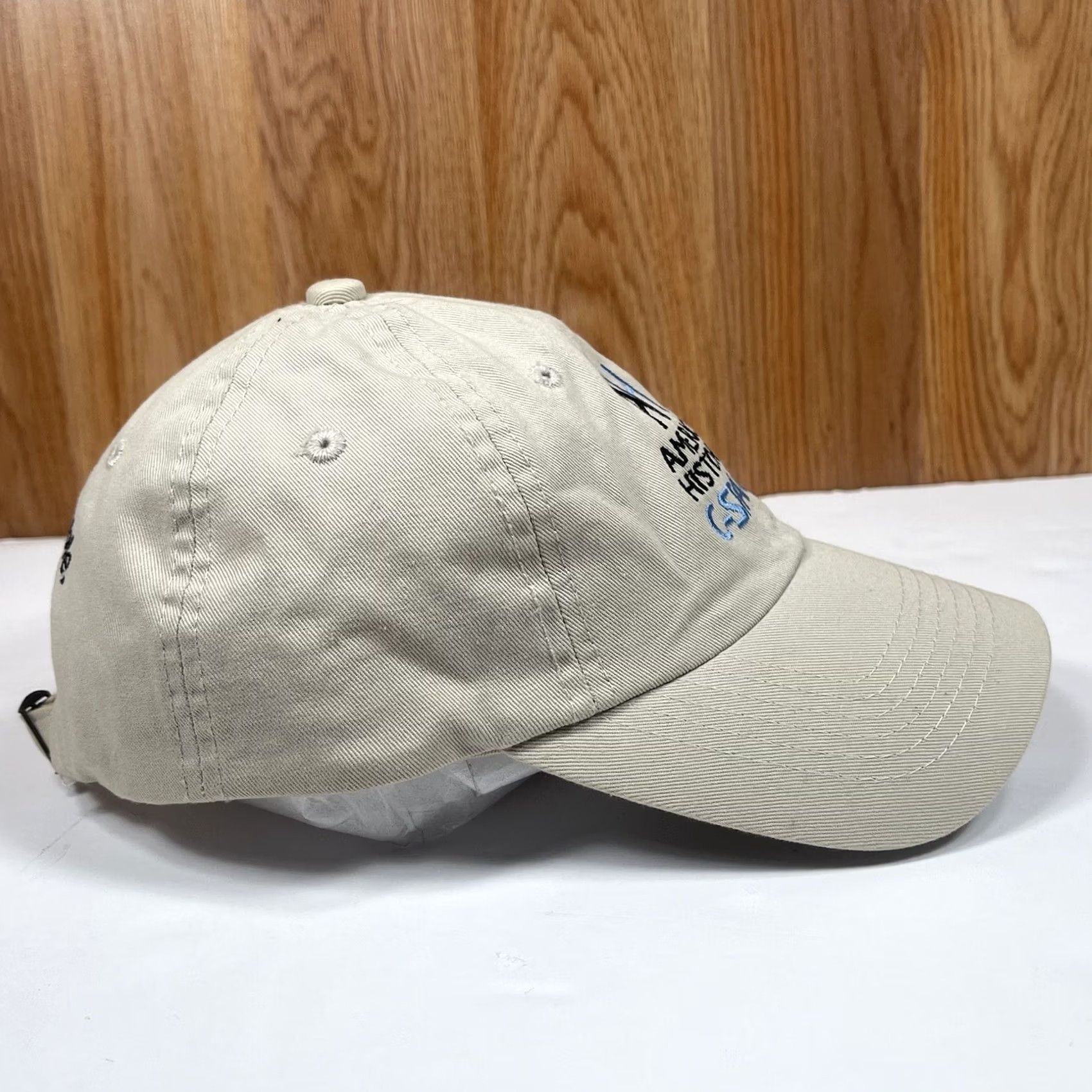 Vintage HeadMaster American History TV Adult Adjustable StrapBack Baseball HatCap Beige Size ONE SIZE - 6 Thumbnail