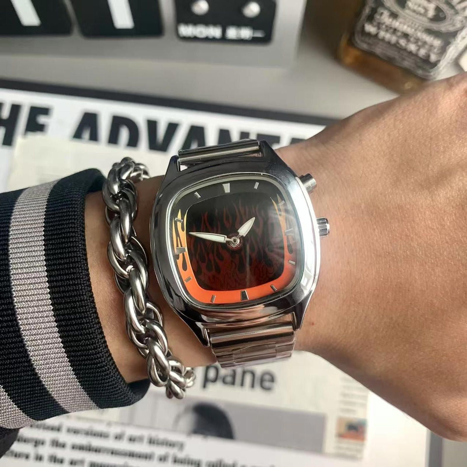 Vintage Y2K Flame Watch – Digital Display, Retro Unisex Fit Size ONE SIZE - 1 Thumbnail