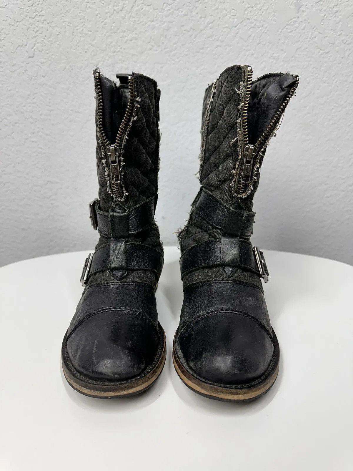 A.S.98 WOW😻Vintage Leather Black Boots Heidi Silmane As98 Style Size US 8 / IT 38 - 4 Thumbnail