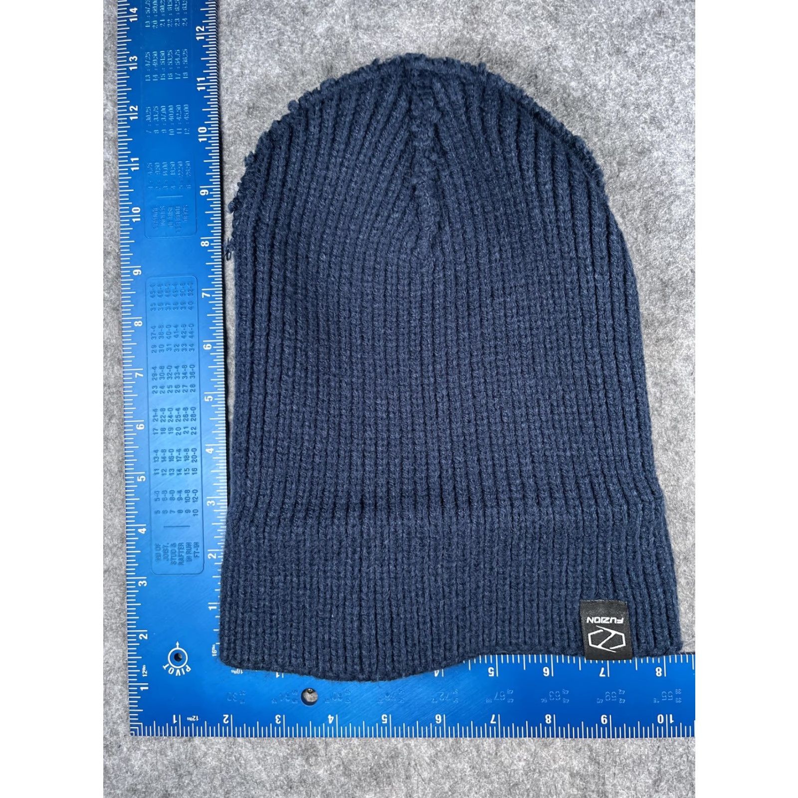 Port Authority Port Authority Beanie Mens One Size Blue Knit Stretch Fuzion Logo - Casual Winter Hat Size ONE SIZE - 5 Thumbnail