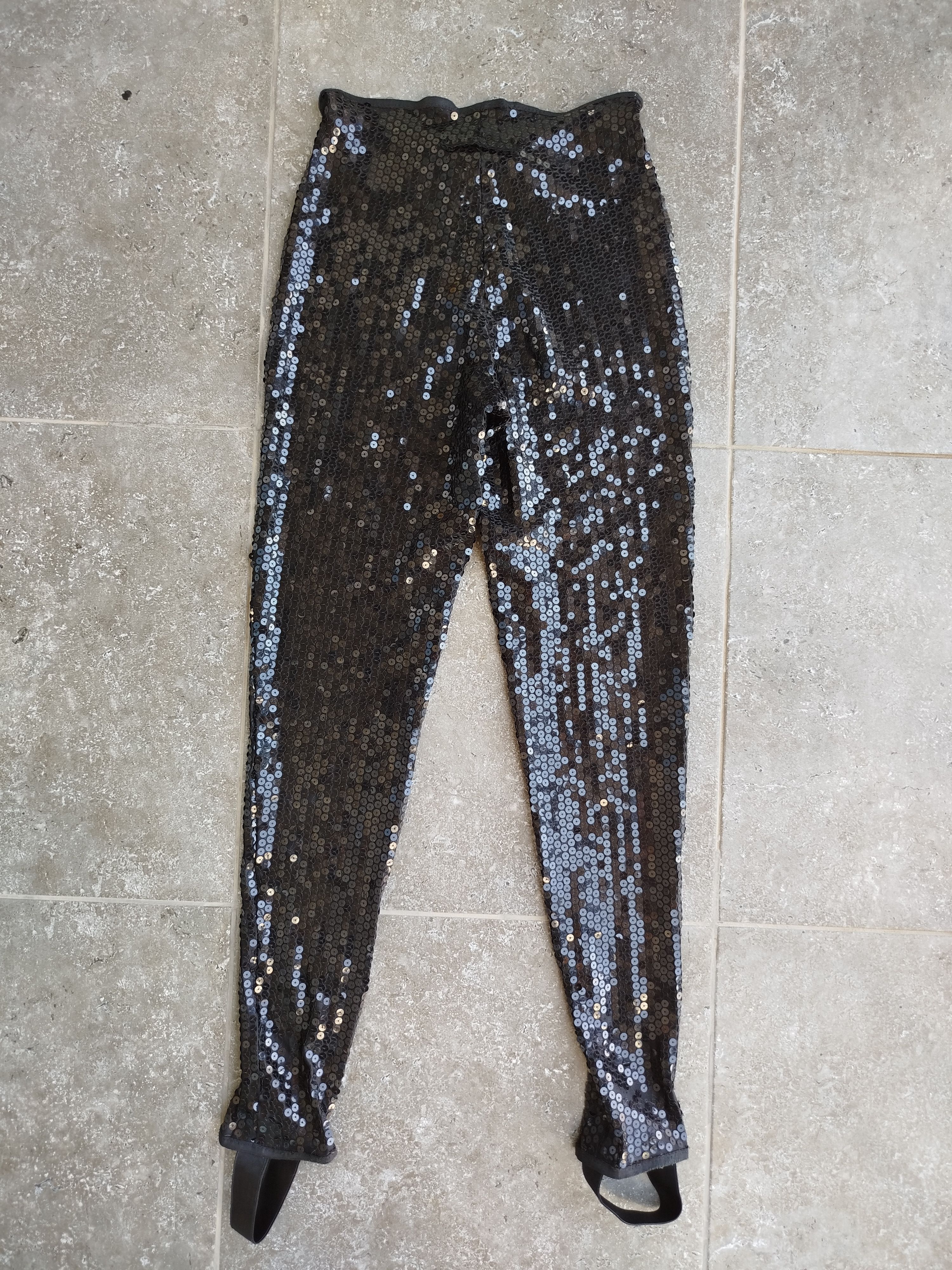 Jean Paul Gaultier Vintage Pants Leggings Sequin Stirrup 90s Size 42 Size 28" / US 6 / IT 42 - 7 Thumbnail