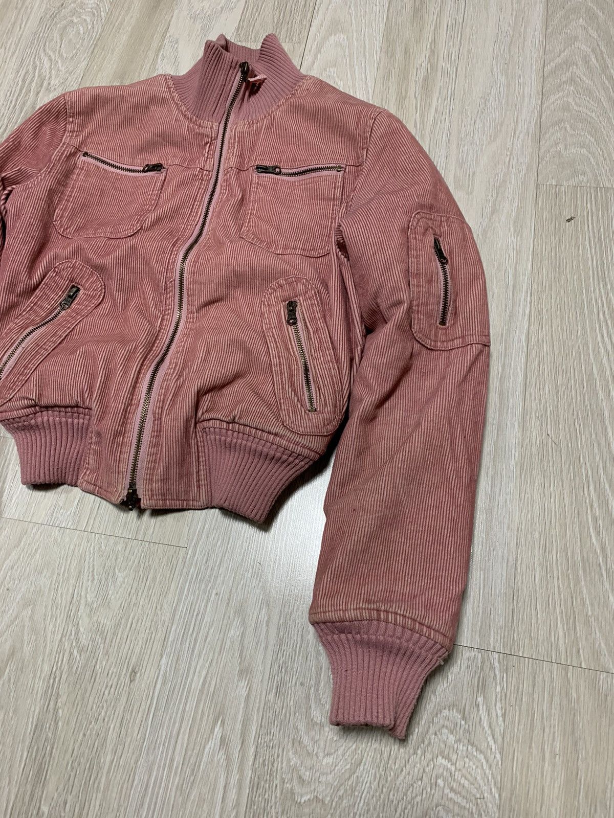 If Six Was Nine × Vintage Avantgarde velvet faded bomber jacket , archive , y2k style Size XS / US 0-2 / IT 36-38 - 4 Thumbnail