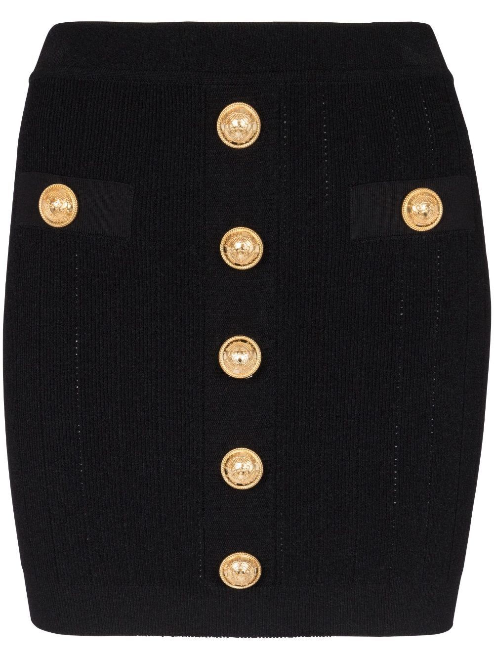 Balmain HIGH WAIST BUTTONED MINI SKIRT Size 27" / US 4 / IT 40 - 1 Thumbnail
