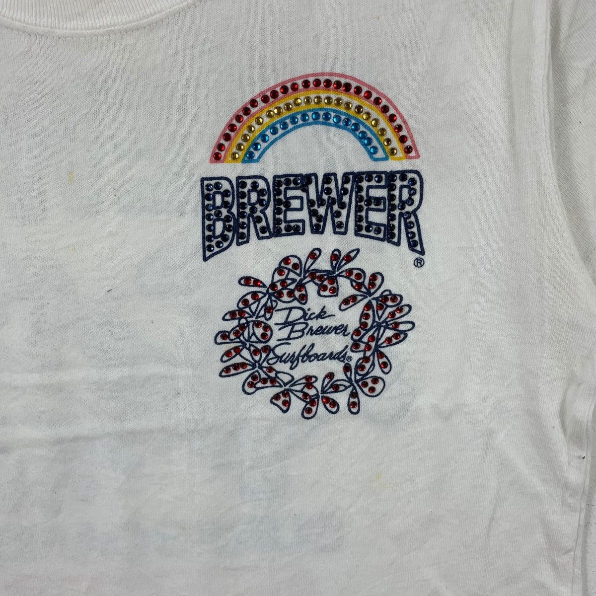 Vintage DICK BREWER SURFBOARD North Shore Embossed Tee Shirt Size S / US 4 / IT 40 - 3 Thumbnail