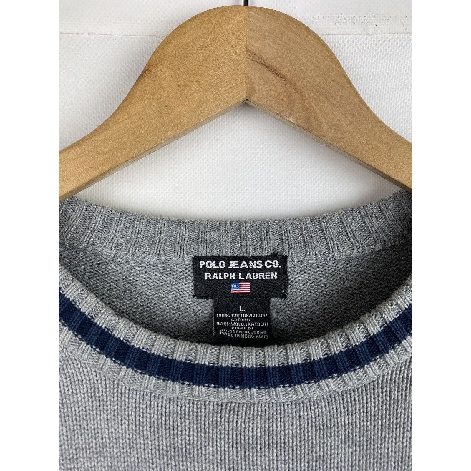 Ralph Lauren Polo Jeans Co Ralph Lauren vintage big logo sweater pullover Size US L / EU 52-54 / 3 - 16 Thumbnail