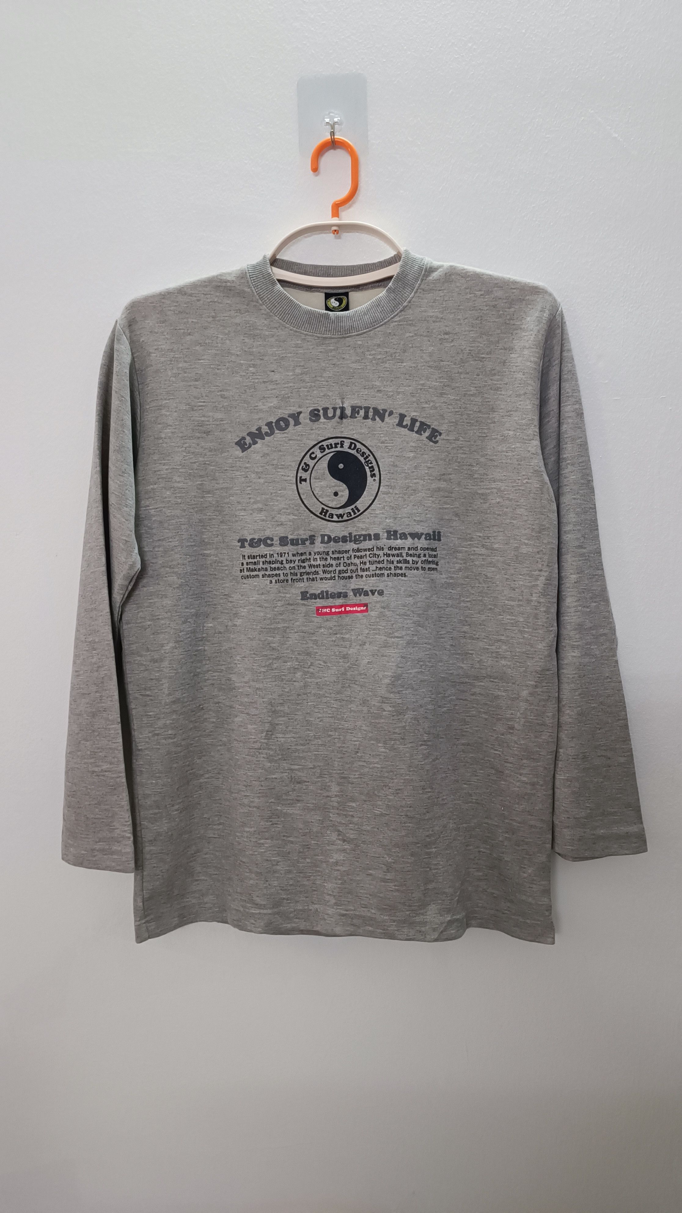 Japanese Brand × Vintage Grey T&C Surf Design Sweatshirts Size US L / EU 52-54 / 3 - 1 Thumbnail