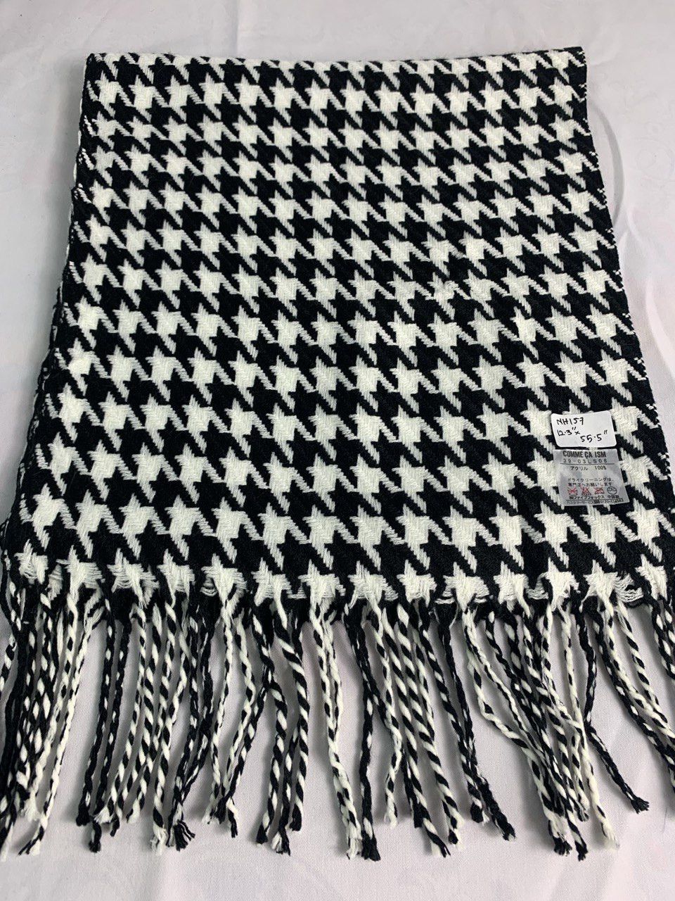 Comme Ca Ism Comme Ca Isme Houndstooth Scarf / Muffler / Neckwear Size ONE SIZE - 4 Thumbnail