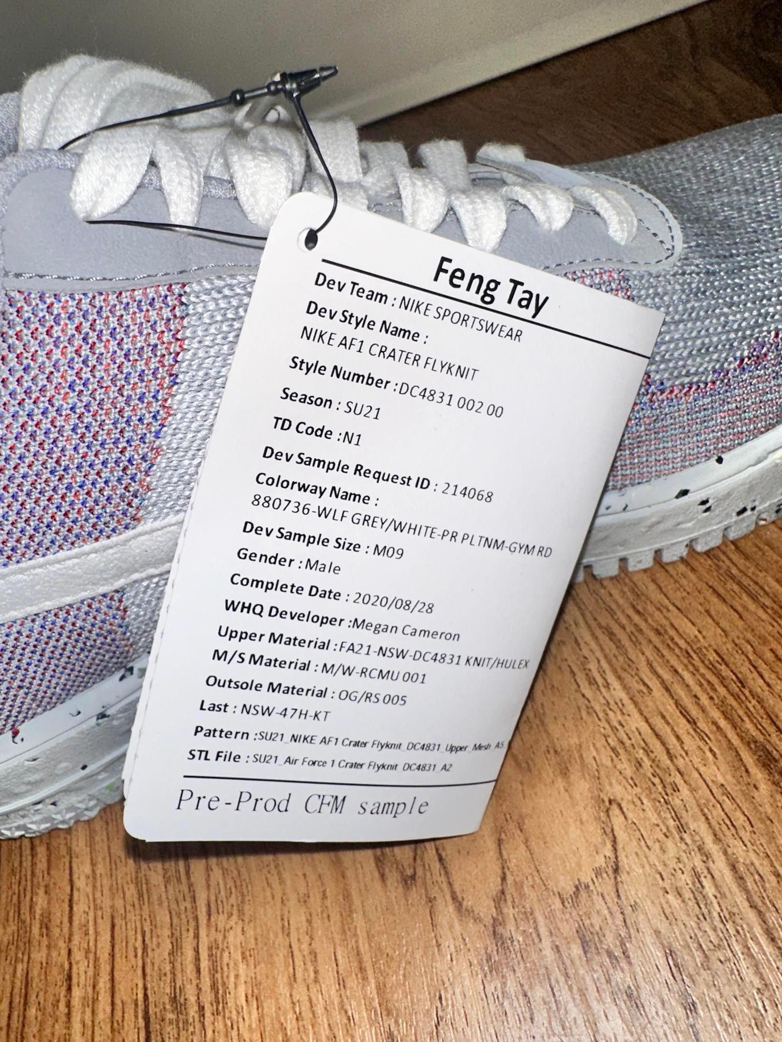 Nike Nike Air Force 1 Low Crater Flyknit Wolf Grey Size US 9 / EU 42 - 11 Thumbnail