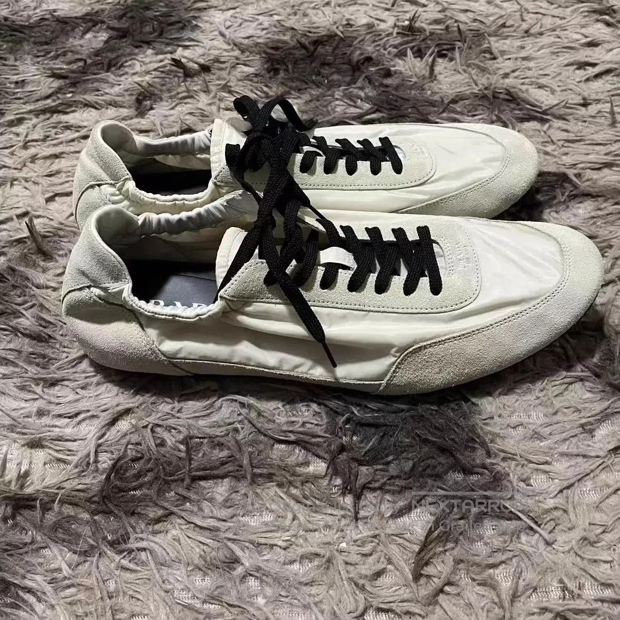 Prada White Low-Top Sneakers Size 12. Size US 12 / EU 45 - 3 Thumbnail