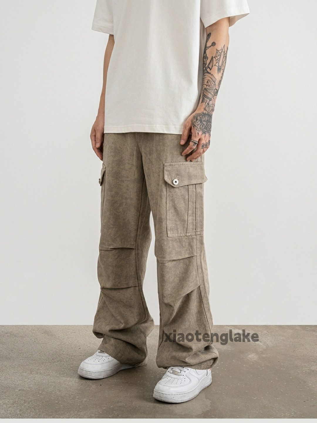 Designer × Japanese Brand × Vintage washed faded cleanfit yuppie loose baggy cargo pants Size US 32 / EU 48 - 5 Thumbnail