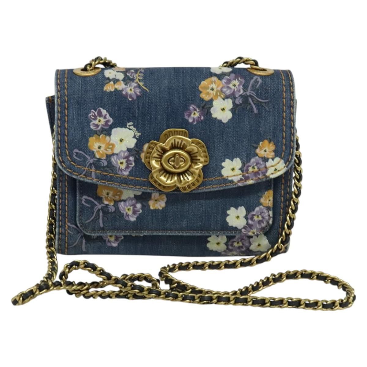 バッグ Coach Ergo Denim Blue Leather Demi Bag Coach Ergo Denim Blue Leather Demi Pouch Coach × Leather