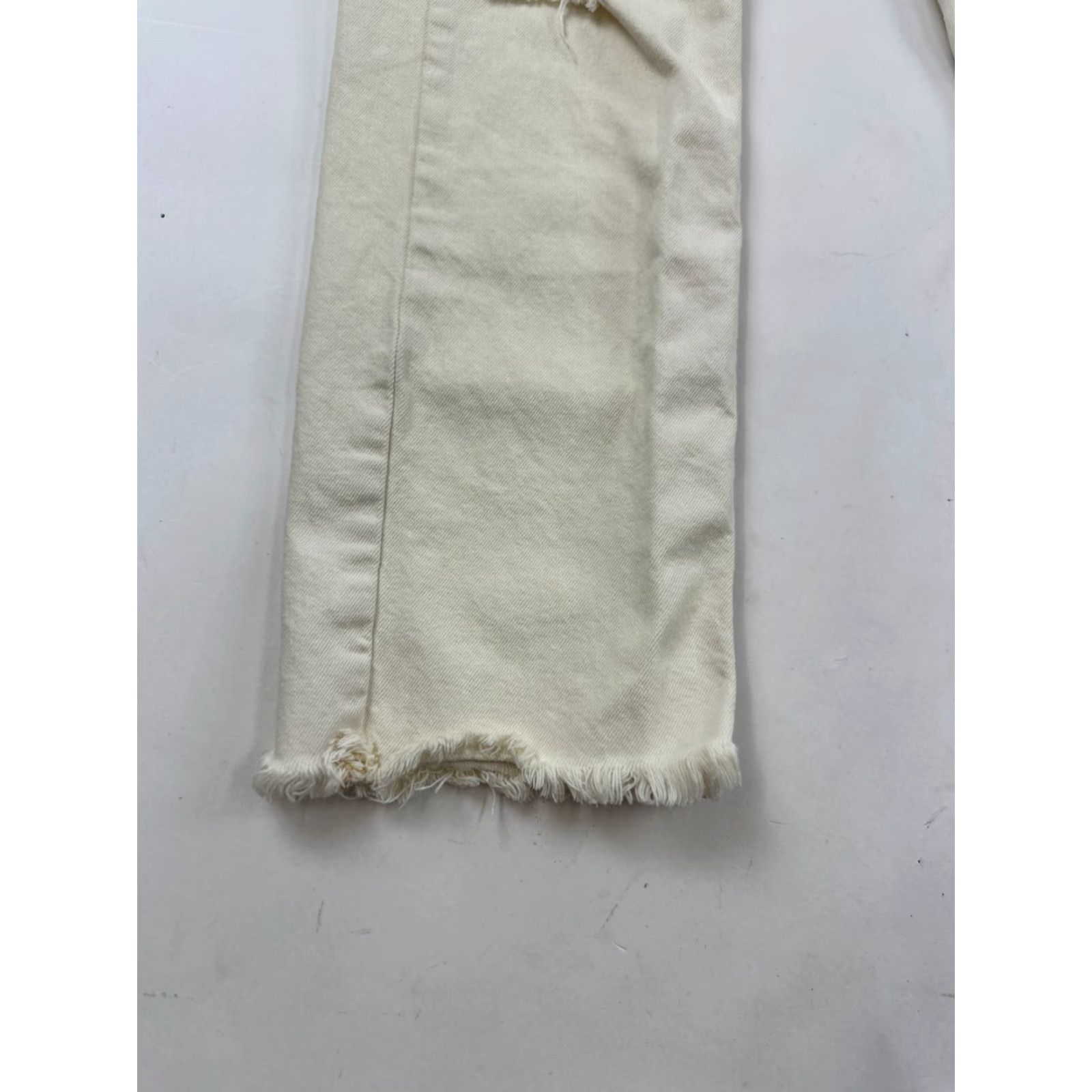 Bdg BDG Womens Jeans 27 Ivory Distressed High-Rise Straight Fit 5-Pocket Denim Casual Season Size 27" / US 4 / IT 40 - 3 Thumbnail
